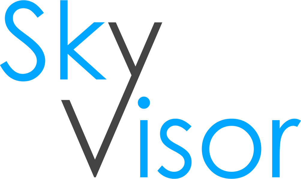 SkyVisor logo blue gray original